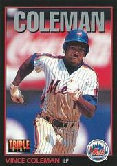 Vince Coleman #14 Baseball Cards 1993 Panini Donruss Triple Play Prices