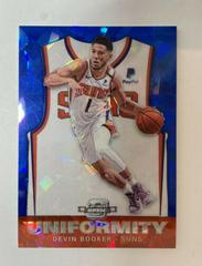 Devin Booker [Blue Cracked Ice] Basketball Cards 2019 Panini Contenders Optic Uniformity Prices