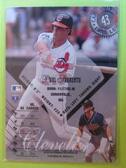 Reverse | Paul Sorrento Baseball Cards 1995 Leaf