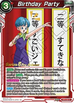 Birthday Party BT8-020_PR Dragon Ball Super Malicious Machinations: Pre-Release Promos