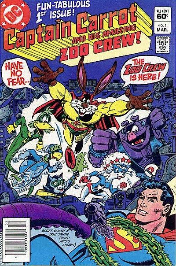 Captain Carrot And His Amazing Zoo Crew! [Newsstand] #1 (1982) Comic Books Captain Carrot and His Amazing Zoo Crew