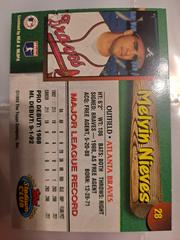 Back | Melvin Nieves Baseball Cards 1993 Stadium Club Braves