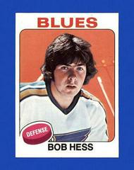 Bob Hess #264 Hockey Cards 1975 Topps Prices