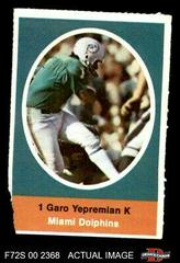 Garo Yepremian Football Cards 1972 Sunoco Stamps Prices