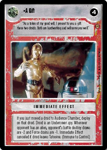 A Gift [Limited] Star Wars CCG Jabba's Palace