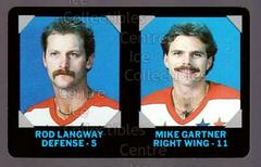 Gartner, Langway #20 Hockey Cards 1985 7-Eleven Credit Cards Prices