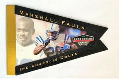 Marshall Faulk [Gold Foil] #40 Football Cards 1998 Playoff Contenders Pennants Prices