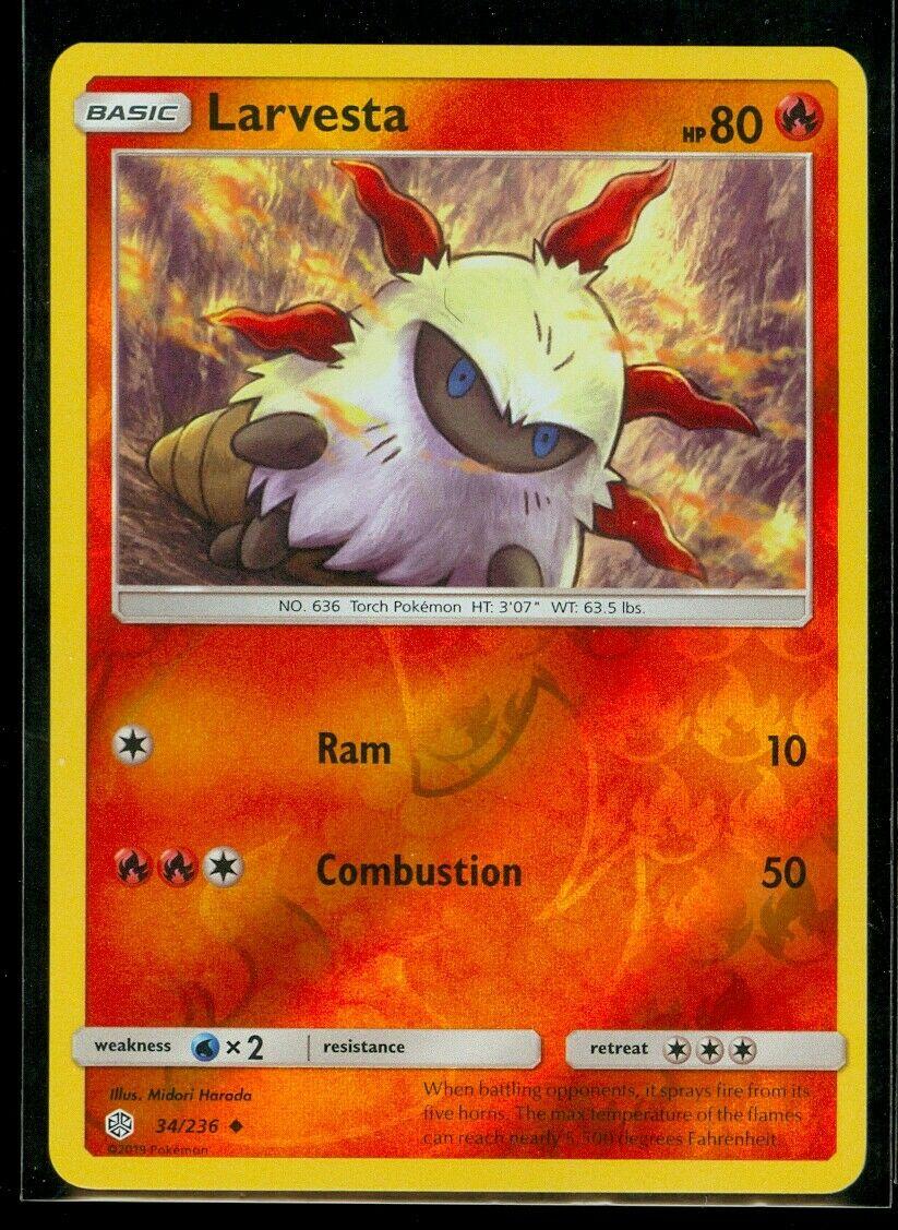 Larvesta [Reverse Holo] 34 Prices Pokemon Cosmic Eclipse Pokemon Cards