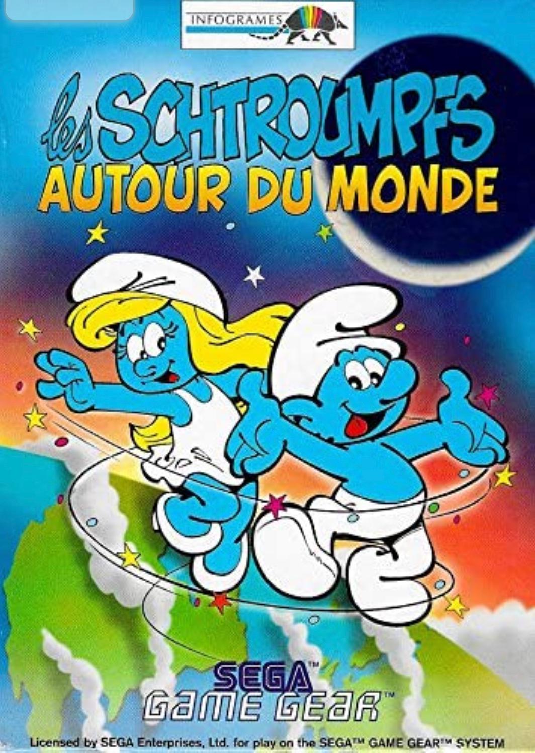 Jeu Game Boy : Les Schtroumpfs Autour Du Monde - Version Rétro, état Correct, Fonctionnel