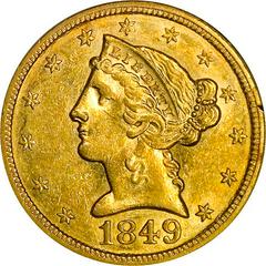 1849 Coins Liberty Head Half Eagle Prices