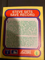 Steve Sets Save Record Baseball Cards 1988 Score Magic Motion Great Moments in Baseball Prices