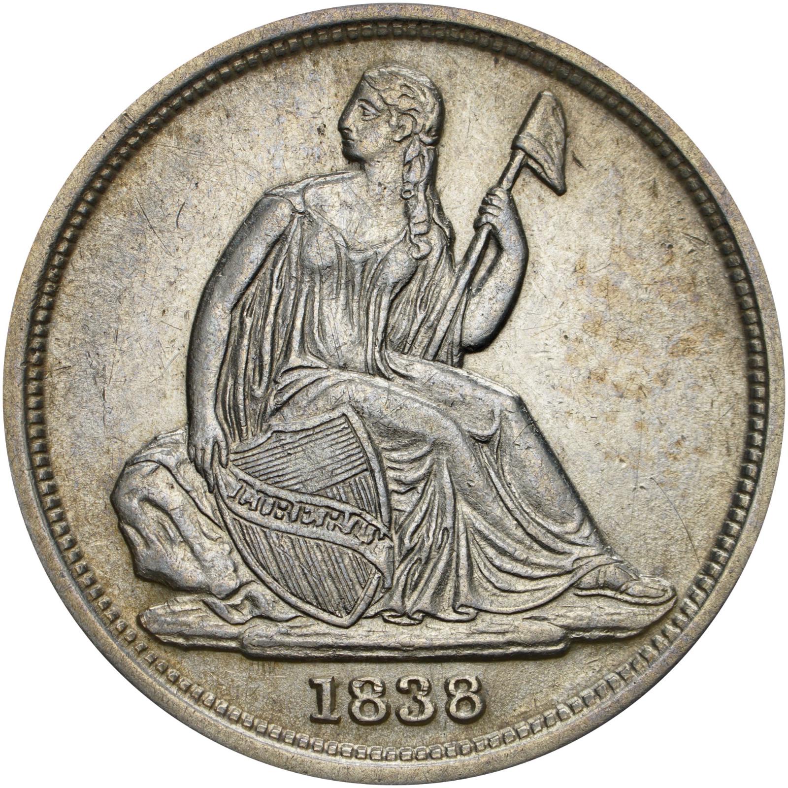 1838 [PROOF] Coins Seated Liberty Dime