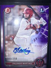 Orlando Martinez [Purple] #PPA-OM Baseball Cards 2022 Bowman Paper Prospect Autographs Prices