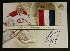 Carey Price [Limited Auto Patch] #1 Hockey Cards 2012 SP Authentic Prices