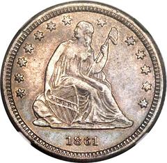 1861 [PROOF] Coins Seated Liberty Quarter Prices