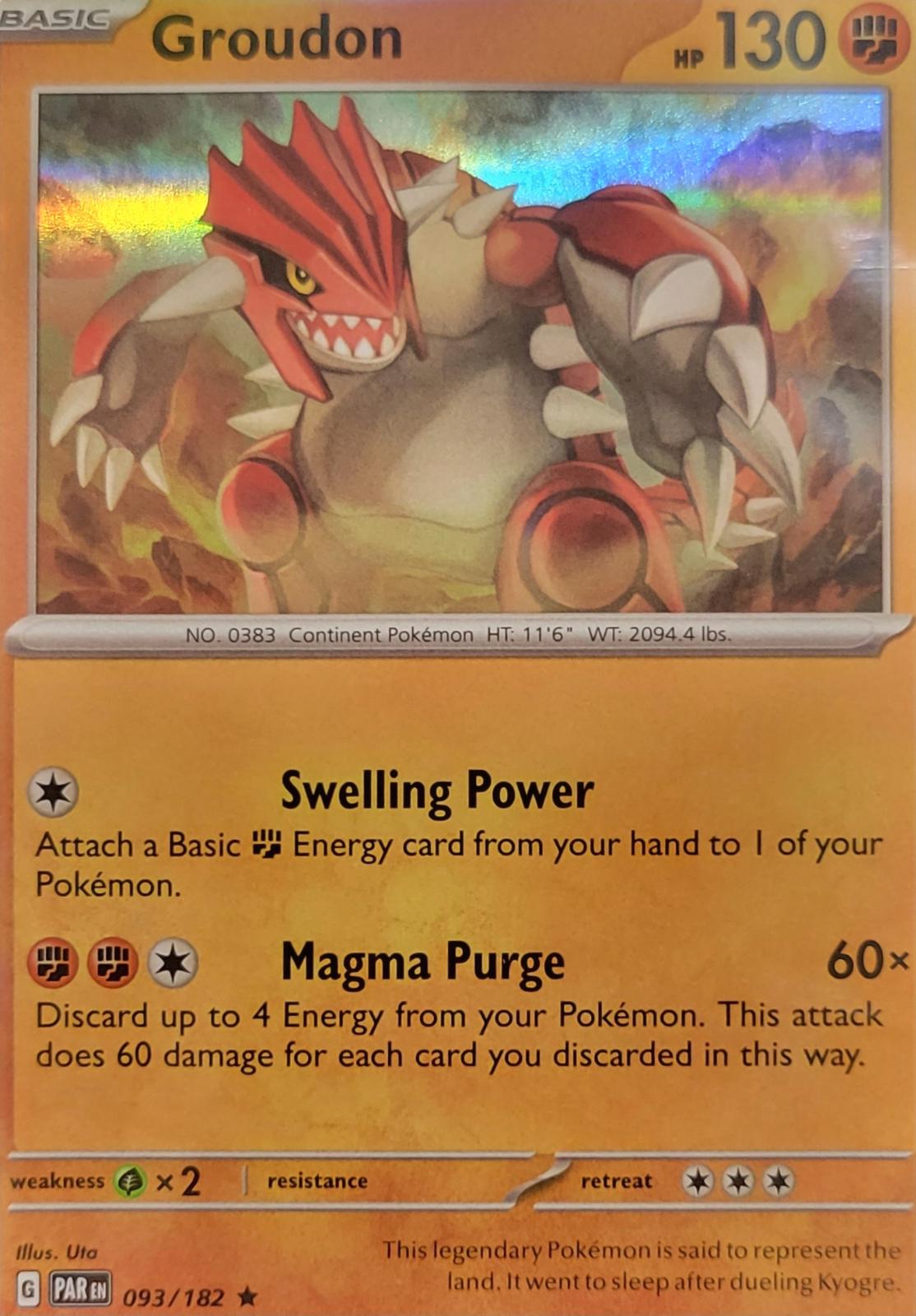 Groudon Holo 93 Prices Pokemon Paradox Rift Pokemon Cards