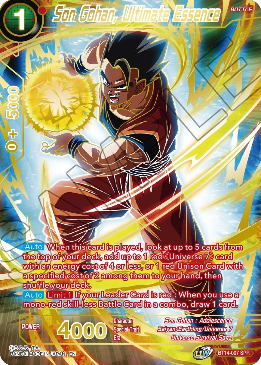 Son Gohan, Ultimate Essence [SPR] BT14-007 Dragon Ball Super Cross Spirits