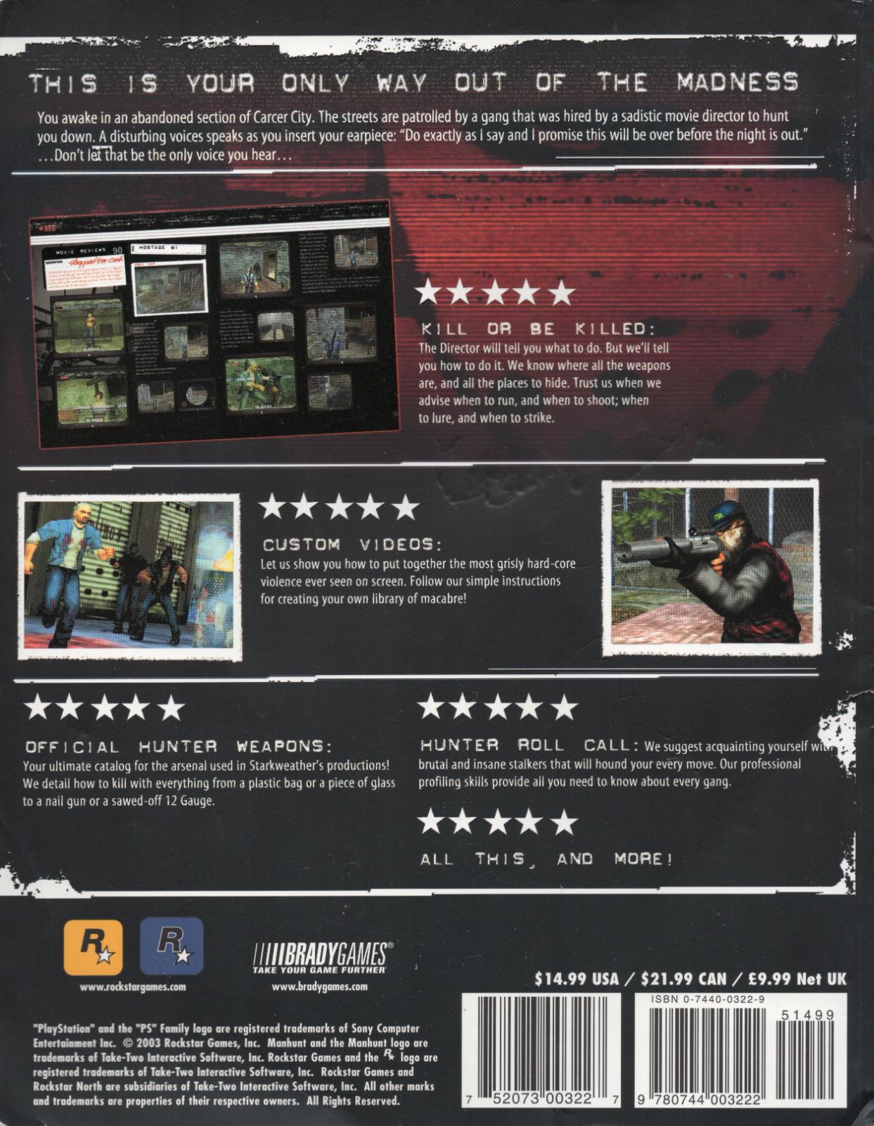 Manhunt [BradyGames] Prices Strategy Guide | Compare Loose, CIB & New ...