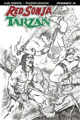 Red Sonja / Tarzan [Davila Black White] #1 (2018) Comic Books Red Sonja / Tarzan Prices