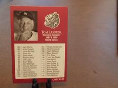 Tom Lasorda [Checklist 89-176] #262 Baseball Cards 1991 Studio Prices