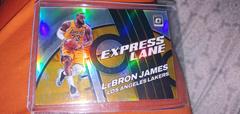 Lebron James Express Lane Gold Holo /10 | LeBron James [Gold] Basketball Cards 2021 Panini Donruss Optic Express Lane