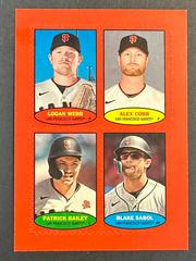 Logan Webb, Alex Cobb, Patrick Bailey, Blake Sabol [Red] Baseball Cards 2023 Topps Heritage 1974 Stamps High Number Prices