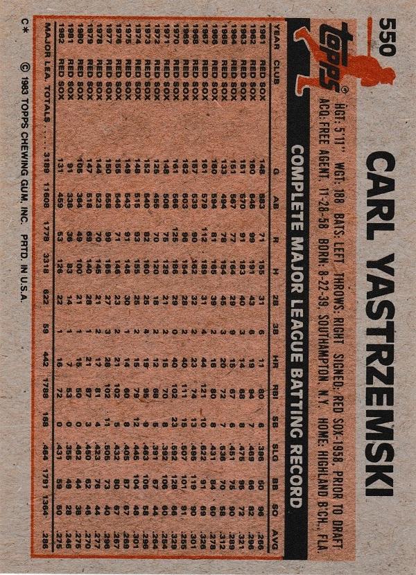 Carl Yastrzemski Prices Topps Baseball Cards