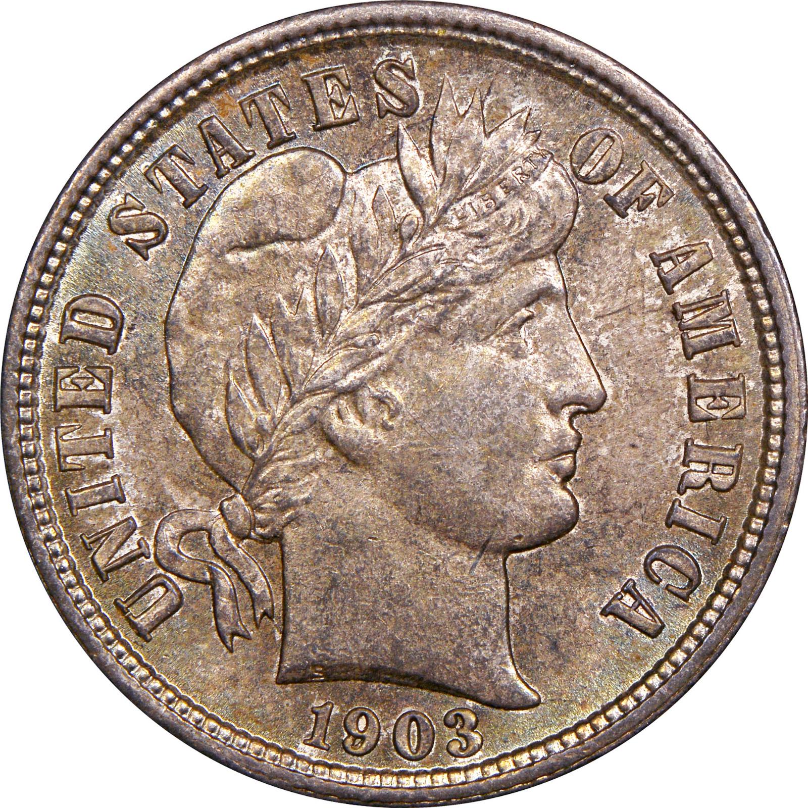 1903 Coins Barber Dime