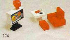 LEGO Set | Colour T.V. and Chair LEGO Homemaker