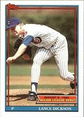 Lance Dickson #42 Baseball Cards 1991 Topps '90 M.L. Debut Prices
