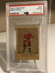 Benny Woit #58 Hockey Cards 1951 Parkhurst Prices