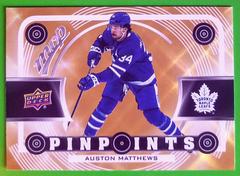 Auston Matthews [Gold] Hockey Cards 2022 Upper Deck MVP Pinpoints Prices