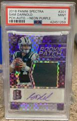 Sam Darnold [Patch Autograph Neon Purple] #201 Football Cards 2018 Panini Spectra Prices