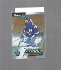 Nick Robertson [Autograph Gold] #PP22 Hockey Cards 2020 Parkhurst Prominent Prospects Prices
