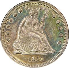 1860 Coins Seated Liberty Quarter Prices