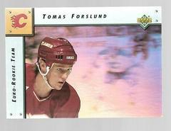 Tomas Forslund #ERT6 Hockey Cards 1992 Upper Deck Euro Rookie Team Prices