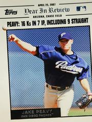 Jake Peavy #YR25 Baseball Cards 2008 Topps Year in Review Prices