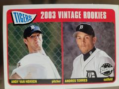 Andy Van Hekken, Andres Torres 2003 Vintage Rookies #226 Baseball Cards 2003 Upper Deck Vintage Prices