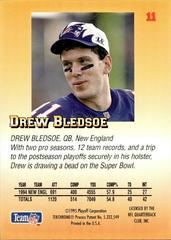 Back Of Card | Drew Bledsoe Football Cards 1995 Playoff Prime