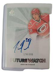 Justin Faulk [Autograph] #257 Hockey Cards 2011 SP Authentic Prices