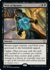 Writ of Return #42 Magic New Capenna Commander Prices