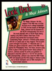 Back Side | Magic Johnson Basketball Cards 1991 Hoops