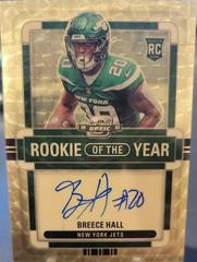 Breece Hall [Rookie of the Year Autograph Gold Vinyl] #ROY-BH Football Cards 2022 Panini Contenders Optic Rookie of the Year Prices