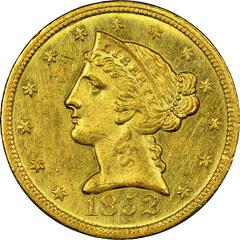 1852 C Coins Liberty Head Half Eagle Prices
