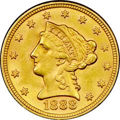 1888 [PROOF] Coins Liberty Head Quarter Eagle Prices