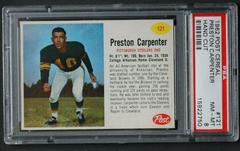 Preston Carpenter [Hand Cut] Football Cards 1962 Post Cereal Prices