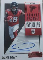 Calvin Ridley #109 Football Cards 2018 Panini Contenders Rookie Ticket Prices