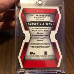 Back | Carl Yastrzemski Baseball Cards 2022 Topps Finest Career Years Die Cuts Autographs