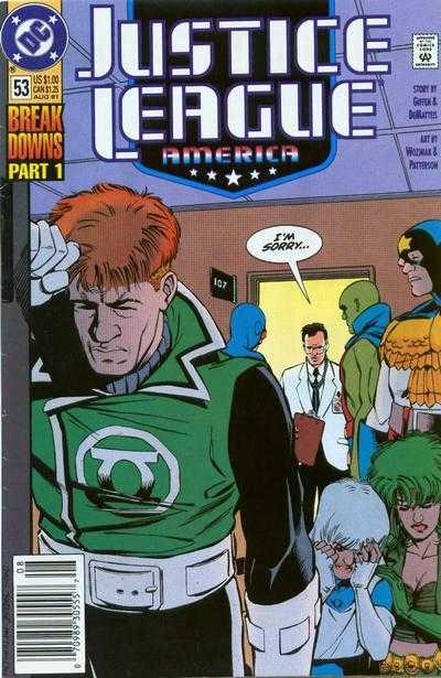 Justice League America [Newsstand] #53 (1991) Comic Books Justice League of America