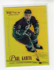 Paul Kariya [Mirror Gold] #13 Hockey Cards 1995 Select Certified Prices